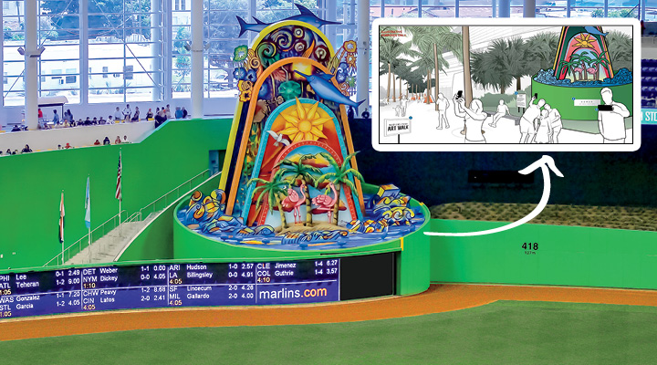 Miami Marlins Moving Home-Run Sculpture Outside Marlins Park