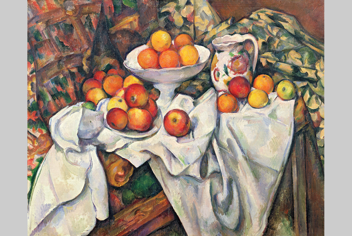 Fruit Bowl, Pitcher and Fruit by Paul Cézanne Painting Reproduction