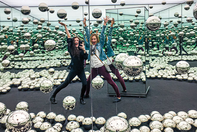 10 July 2012 - New York - A wax figure of Japanese artist Yayoi